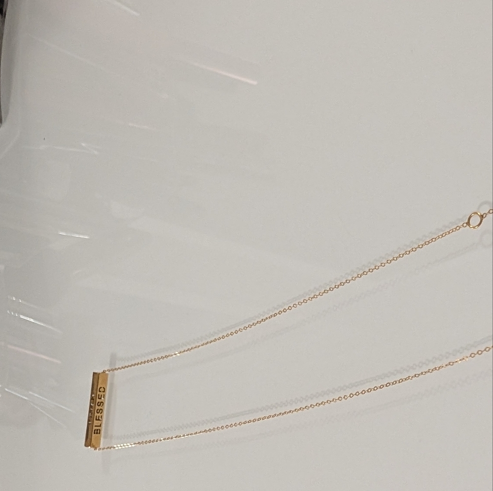 Gold 'Blessed' Necklace